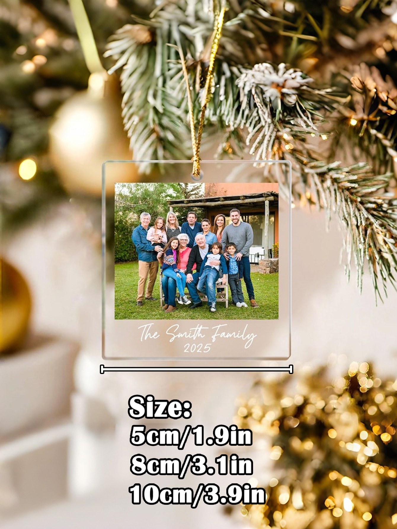 Customized Christmas Acrylic Photo Ornaments